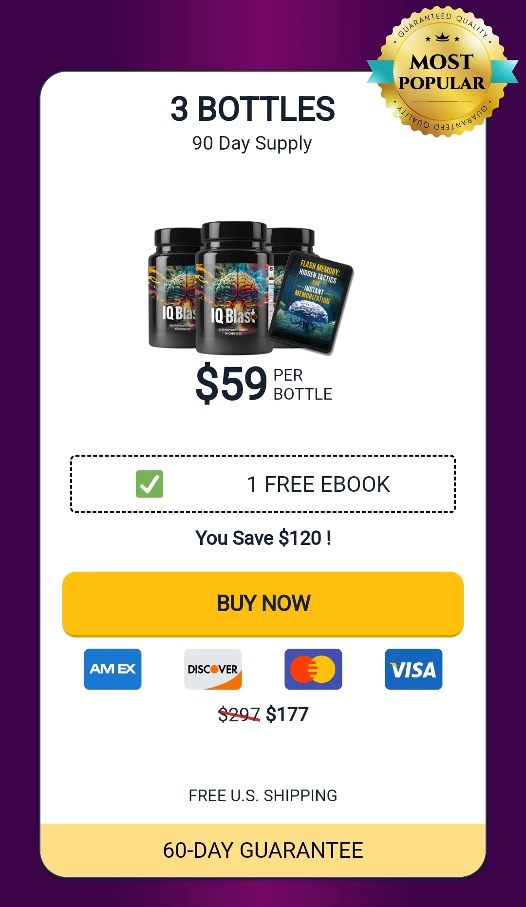 IQ Blast Pro™ 3 bottles pricing